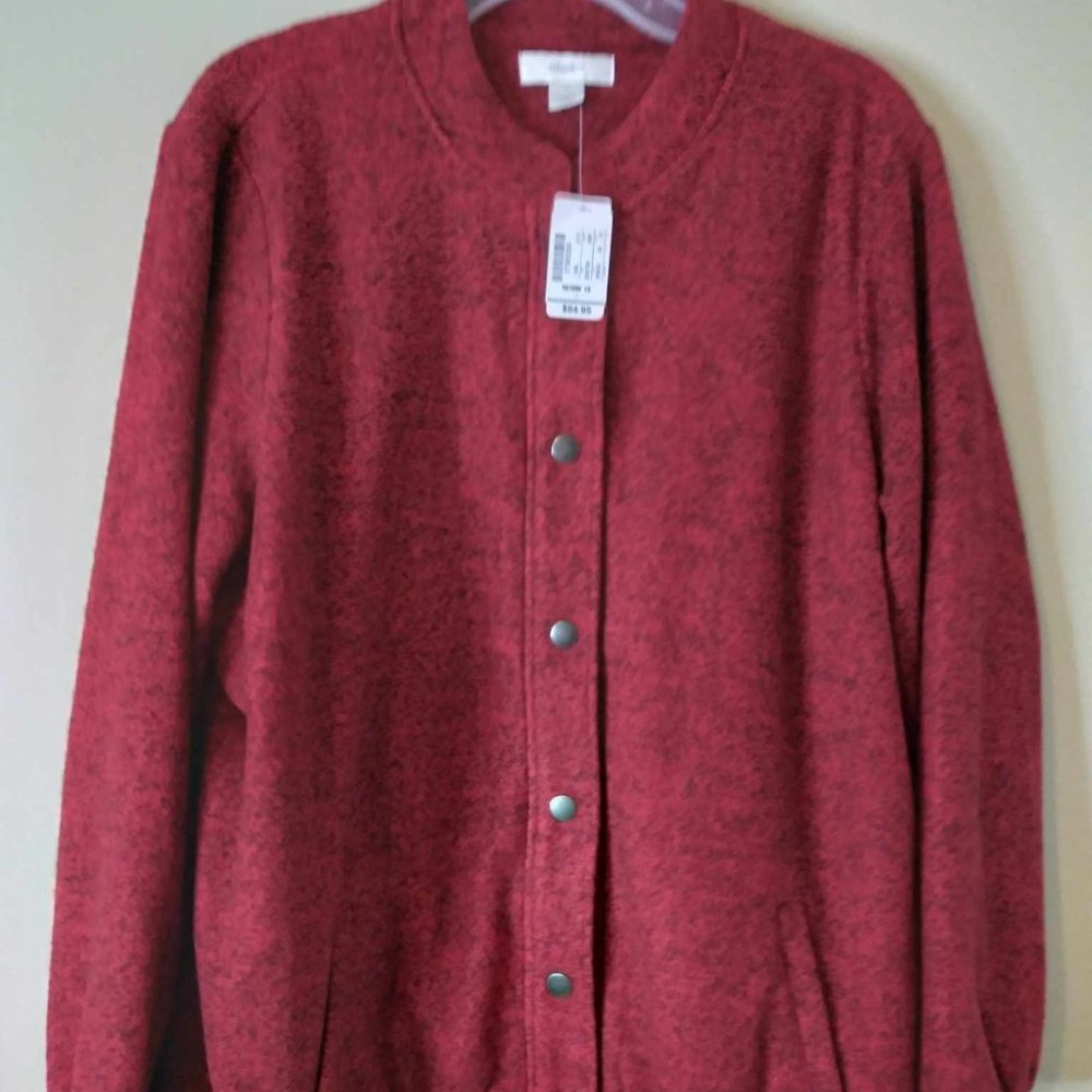C.J. Banks 1x 16W/18W Women's Jacket Red Black VARSITY/BOMBER Style